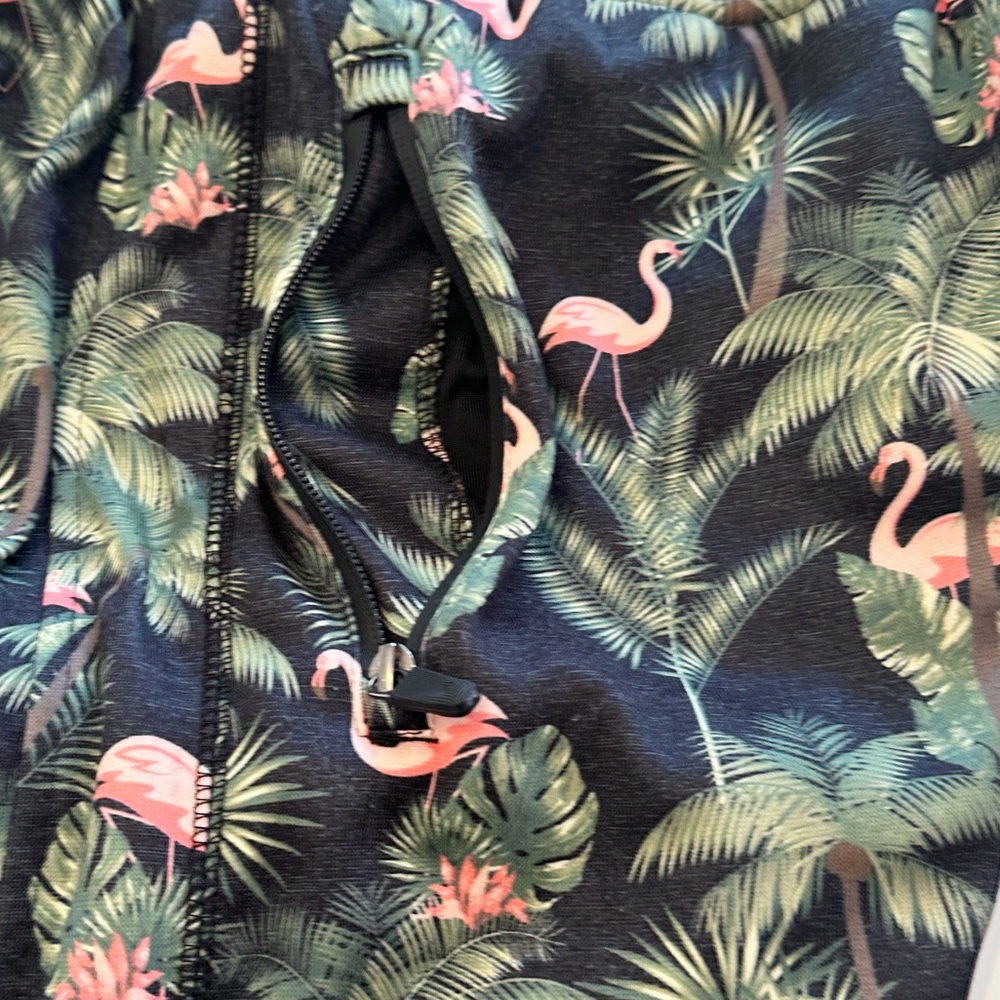 Burnside Lounge Shorts/Flamingo and Palms/ Cotton Stretch Fleeced waist 36 NWOT - Picture 8 of 10